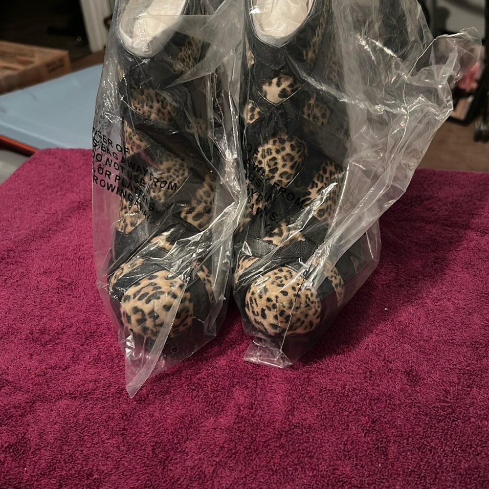 Leopard Print Ankle Boots